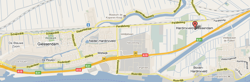 5 Map en begrenzing bedrijventerreinen Hardinxveld-Giessendam