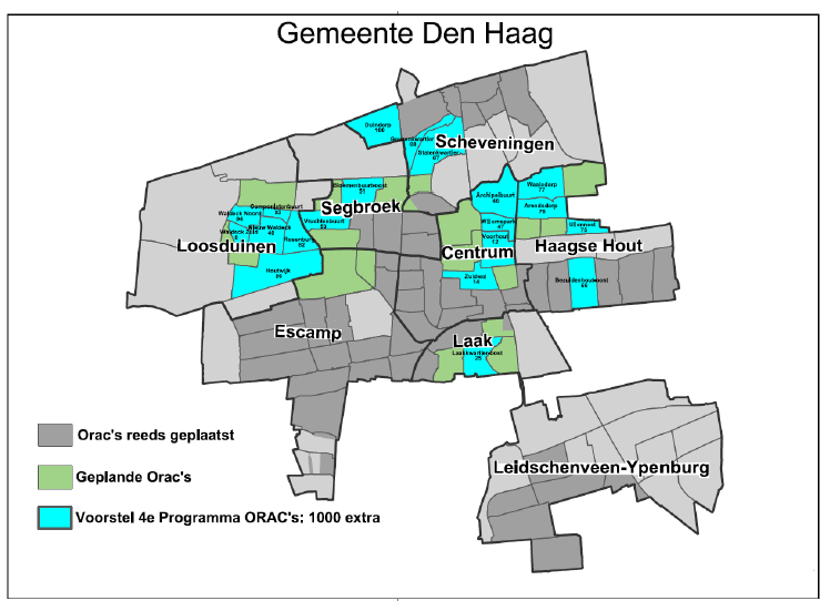 Ondergrondse restafval containers (ORAC s) In de afgelopen jaren is in Den Haag veel geïnvesteerd in het plaatsen van ondergrondse containers voor restafval (ORAC s).