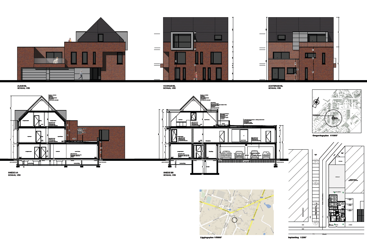 PROJECTEN KALMTHOUT Project Kalmthout Hoek Withoeflei woongelegenheden sociale huurwoningen 4 de Jong - Bierwerts - architecten