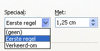 INSPRINGEN VIA HET VENSTER Om nauwkeurige waarden aan te brengen kun je het inspringen instellen in het venster Alinea (via het tabblad START, groep Alinea, en het kleine pijltje naast de groepsnaam).