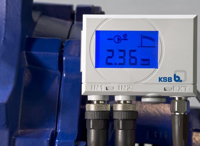 Analyse van het systeem KSB PumpMeter Bedrijfsgegevens van de pomp lokaal zichtbaar