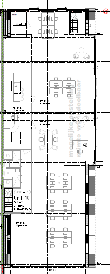 TYPE E 337 m2 Unit 10 Kantoorruimte 337m2 Mogelijkheid om gesplitst te huren. Met individuele toegang.