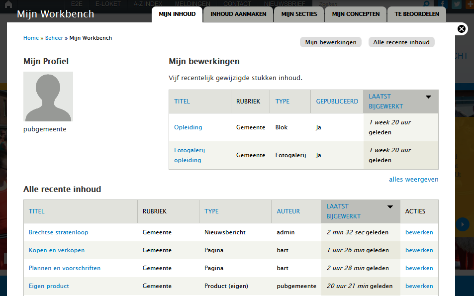 1. Inloggen & beheer 1.1 Inloggen U kan inloggen op de website via de link inloggen onderaan rechts op de pagina of door te surfen naar www.alveringem.be/user.