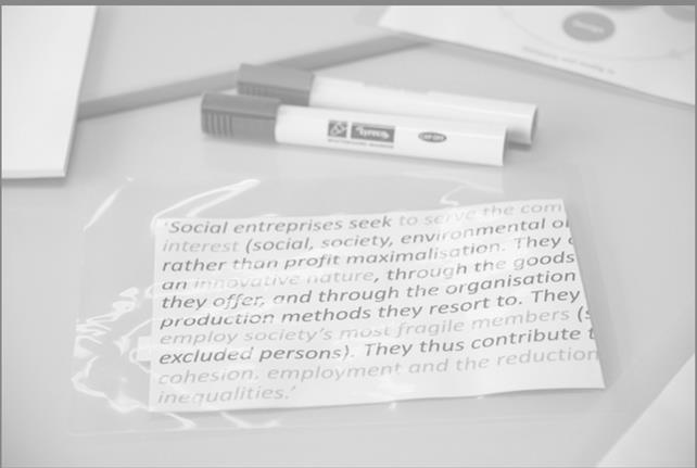 Social Entreprise = Sociale Economie Onderneming Main objective: to have a social impact rather than make a profit for their owners or shareholders Providing goods & services for the market in an