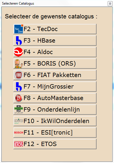 Werkplaats tarieven en verrichtingen (F6) Onder de knop F6 vindt u alle werkplaats tarieven en verrichtingen.