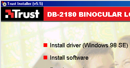 DB-2180 Binocular DigiCam Installatie extra software Trust Photo Upload Software Programma om foto s op de Trust PhotoSite te plaatsen. (www.trustphotosite.com) Ulead Photo Explorer 8.