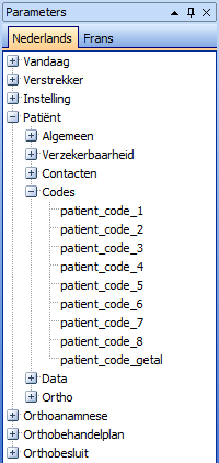 Patientcodes (code 1 tem 8 en codegetal) zijn nu ook beschikbaar in de tekstverwerker. Vorige en volgende knoppen bij het aanpassen/editeren van behandelingen.