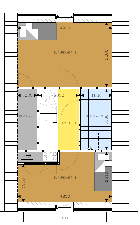 Plattegronden: Raadhuisstraat 9, 13 en Hofsteestraat 3