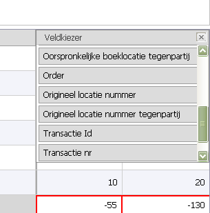 4. Transactie type Hier kunt u zoeken op alleen innames, uitgiftes, Connect boekingen, enzovoort. 5. Transactie nr: Het keuzeveld: Transactie nr.