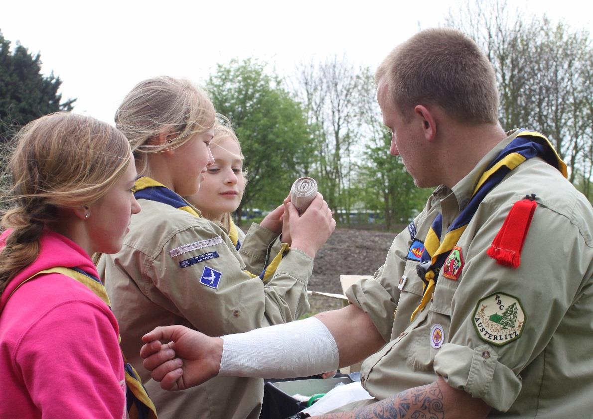 Scouts (11-15 jaar) Binnen onze scoutinggroep kennen we twee speltakken met scouts in de leeftijd van 11-15 jaar die elke zaterdag opkomst hebben: Scouts - Mowgli s (11-13 jaar) Mowgli s zijn de