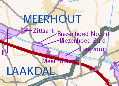 13021_03 BPA Biezenhoed Bron: RO Antwerpen Gemeente: Meerhout Sectornummer: 1910 (13021A2MA) Oppervlakte: