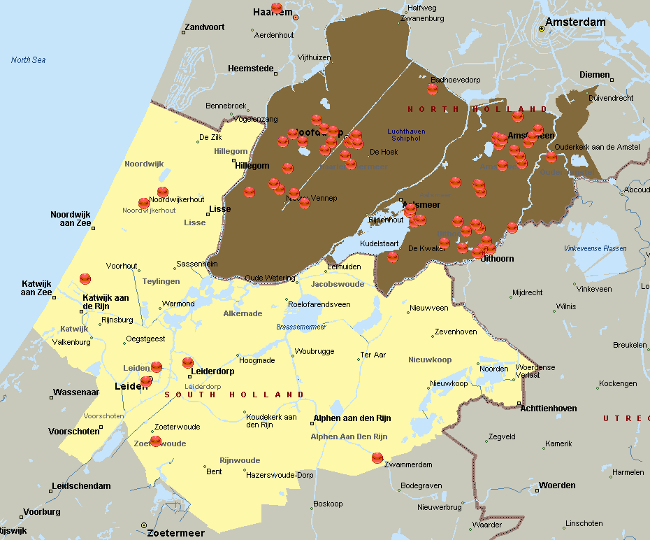 Zorgaanbod Het zorgaanbod in beide regio s verschilt sterk: in ZHN zijn er enkele grote locaties die een