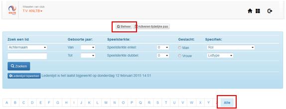 3.6 Lidtypen aan leden toekennen Op de detailpagina van een lid via de ledenlijst, kun je een lidtype aan een lid koppelen (lidtypen kun je aanmaken onder Afhangen Beheer Baanschema Beheer lidtype s).