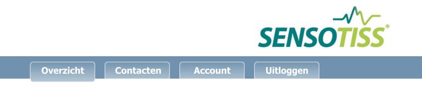 3.2 GEBRUIKERSFUNCTIES 3.2.1 Login Ga naar www.mysensotiss.e u om in te loggen. Voer uw naam en wachtwoord in. Om de taal te veranderen, klik op een van de vlaggen. 3.2.2 Functies en mogelijkheden Klik op Overzicht om naar de aangemelde apparaten te gaan.