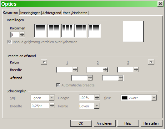 Secties verwijderen Klik op de knop Verwijderen om de huidige sectie te verwijderen. Opmerking Writer zal u niet vragen om het verwijderen te bevestigen!