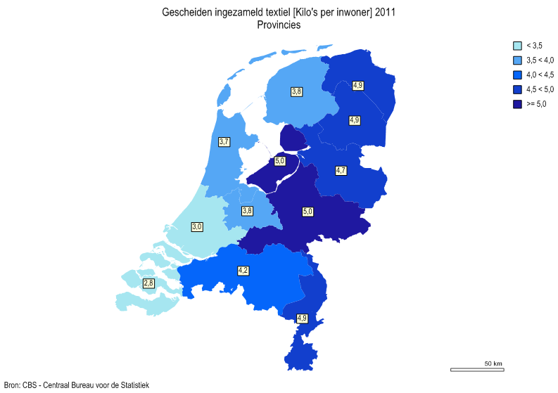De cijfers Gescheiden ingezameld (2011) In Nederland 4,0