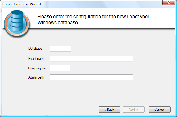 SQL Server Exact Globe 2000/2003 Exact v Windows SQL Exact v Windows Exact Globe DOS Exact DOS Veld Omschrijving Database: Exact path: De naam waaronder de database binnen Sumatra bekend moet worden.