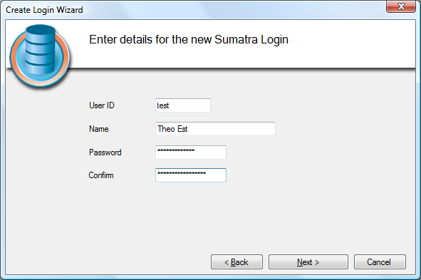 Beheren van gebruikers De Sumatra DS Manager wordt ook gebruikt om gebruikers te beheren welke in kunnen loggen op de Sumatra DS Server.