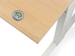 Zit-sta bureautafel Het meubelprogramma Hi Tee biedt flexibiliteit als standaard voor elke werkplek.