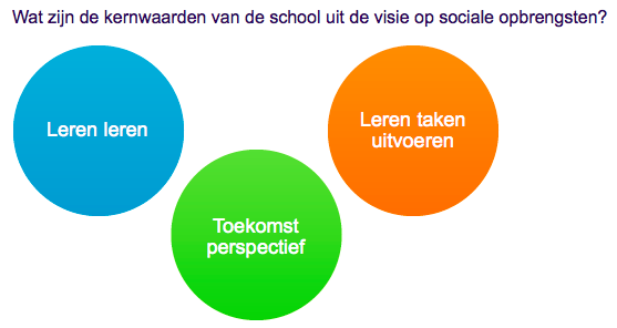 2.5 Resultaten: Sociale opbrengsten De indicator Sociale opbrengsten toont de visie en werkwijze van de school op gebied van sociale opbrengsten.
