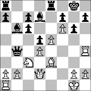 Zwart heeft het loperpaar en wit de slechte loper. Zolang het centrum niet opengebroken wordt heeft wit echter goede mogelijkheden om een koningsaanval op te zetten.
