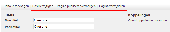 3.1.2 Pagina bewerken Wanneer u op een bestaande pagina een alinea wilt toevoegen, kies dan in de werkbalk voor Inhoud toevoegen (afbeelding 7).