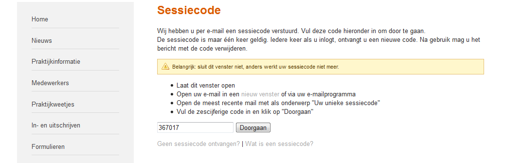 8 21. Open de e-mail en onthoudt de code.