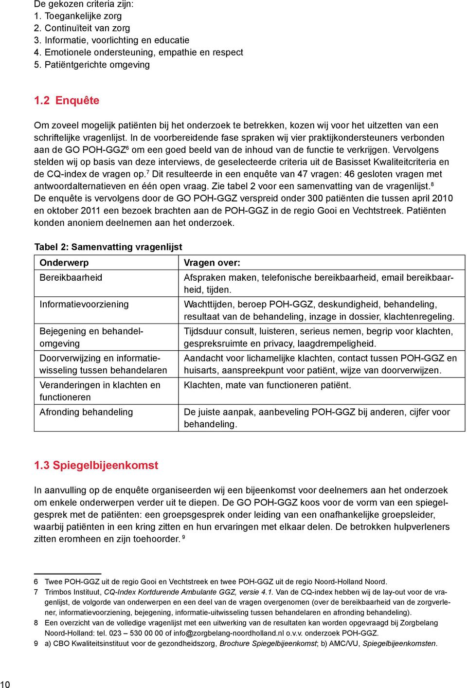 In de voorbereidende fase spraken wij vier praktijkondersteuners verbonden aan de GO POH-GGZ 6 om een goed beeld van de inhoud van de functie te verkrijgen.