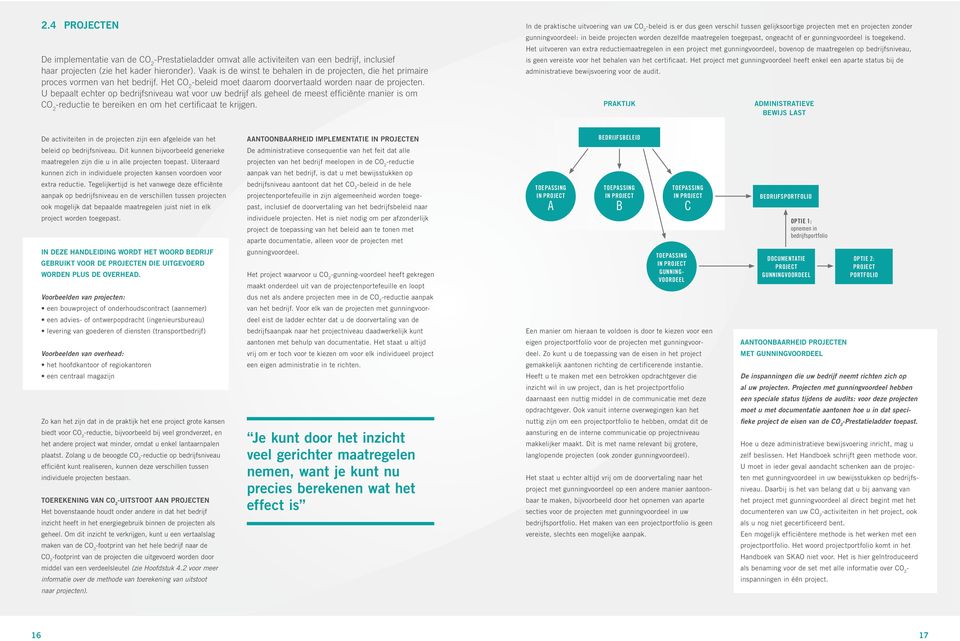 U bepaalt echter op bedrijfsniveau wat voor uw bedrijf als geheel de meest efficiënte manier is om -reductie te bereiken en om het certificaat te krijgen.