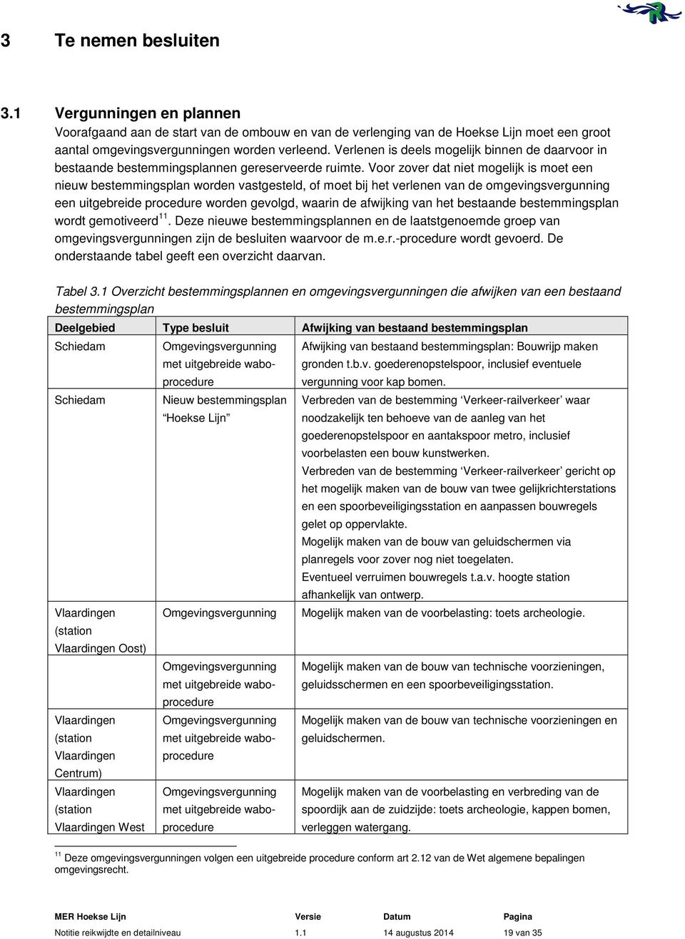 Voor zover dat niet mogelijk is moet een nieuw bestemmingsplan worden vastgesteld, of moet bij het verlenen van de omgevingsvergunning een uitgebreide procedure worden gevolgd, waarin de afwijking