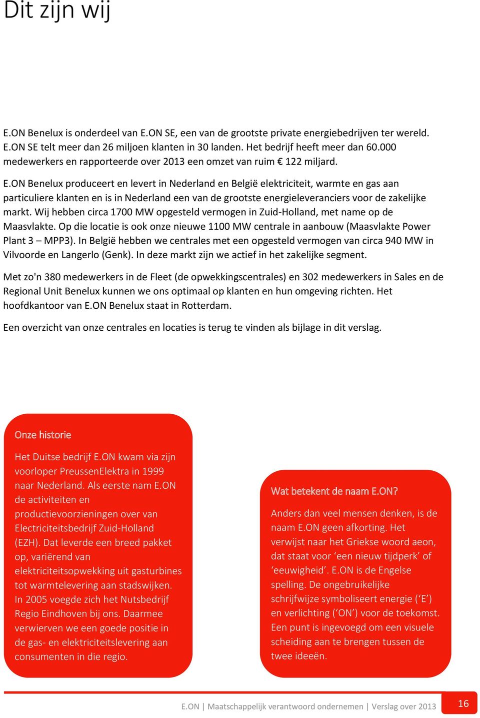 ON Benelux produceert en levert in Nederland en België elektriciteit, warmte en gas aan particuliere klanten en is in Nederland een van de grootste energieleveranciers voor de zakelijke markt.