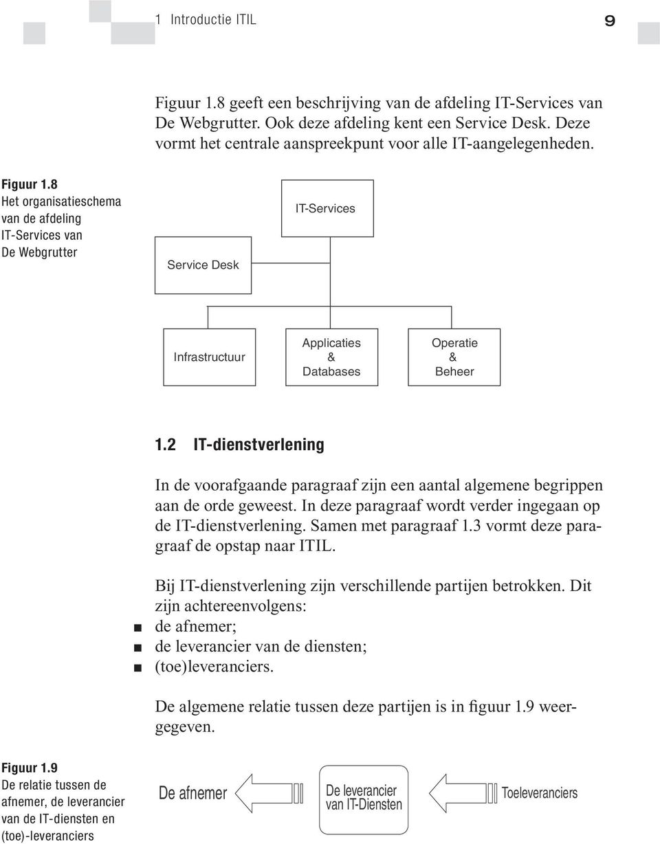 2 IT-dienstverlening In de voorafgaande paragraaf zijn een aantal algemene begrippen aan de orde geweest. In deze paragraaf wordt verder ingegaan op de IT-dienstverlening. Samen met paragraaf 1.