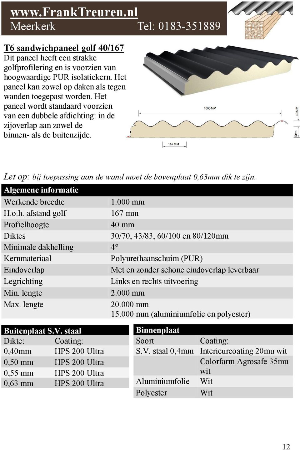 Algemene informatie Werkende breedte 1.000 mm H.o.h.