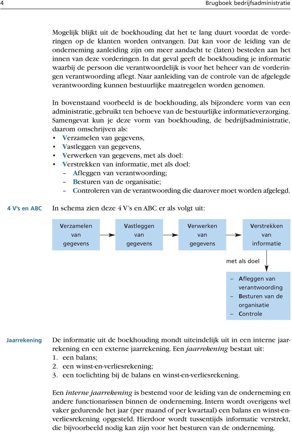 In dat geval geeft de boekhouding je informatie waarbij de persoon die verantwoordelijk is voor het beheer van de vorderingen verantwoording aflegt.