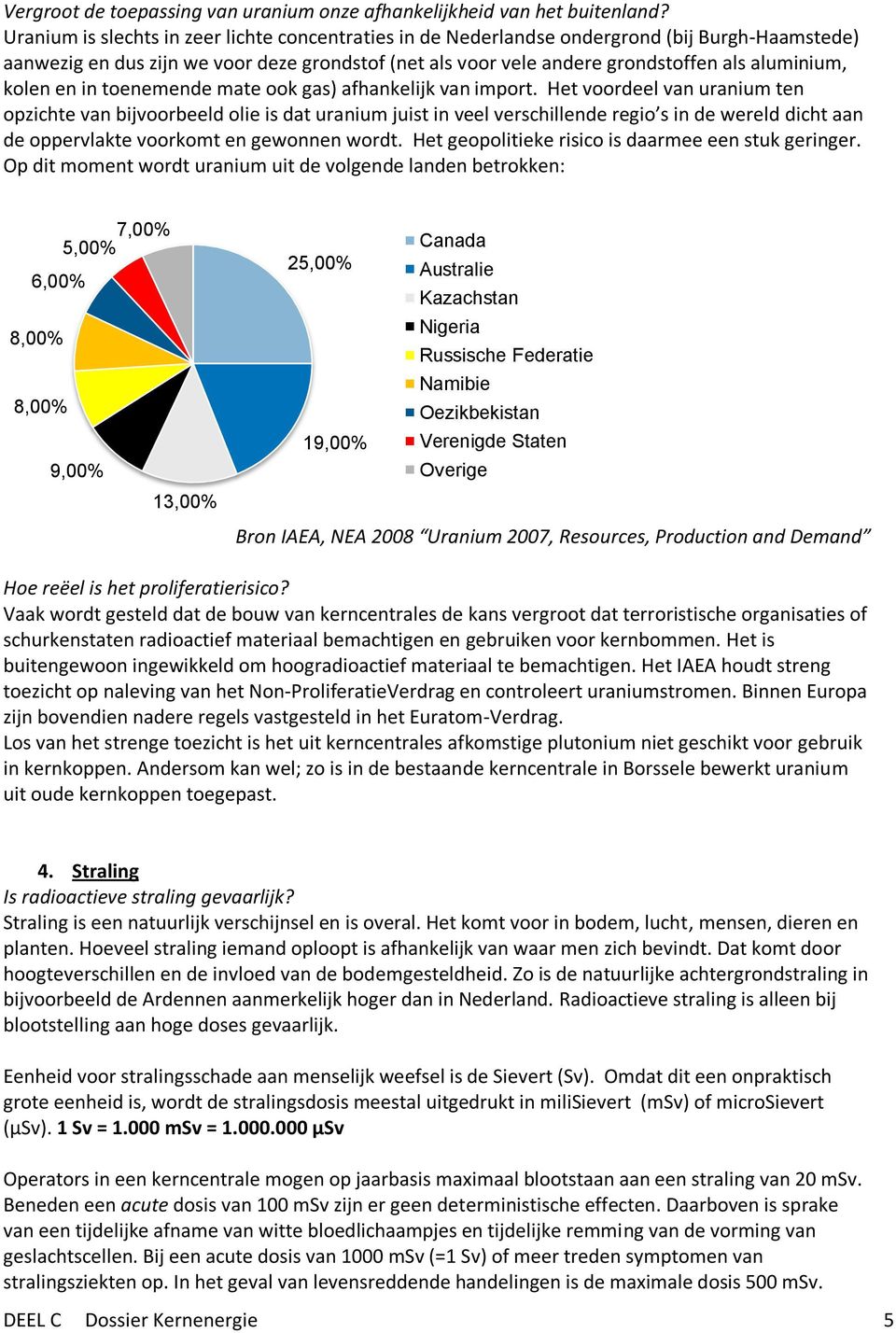 kolen en in toenemende mate ook gas) afhankelijk van import.