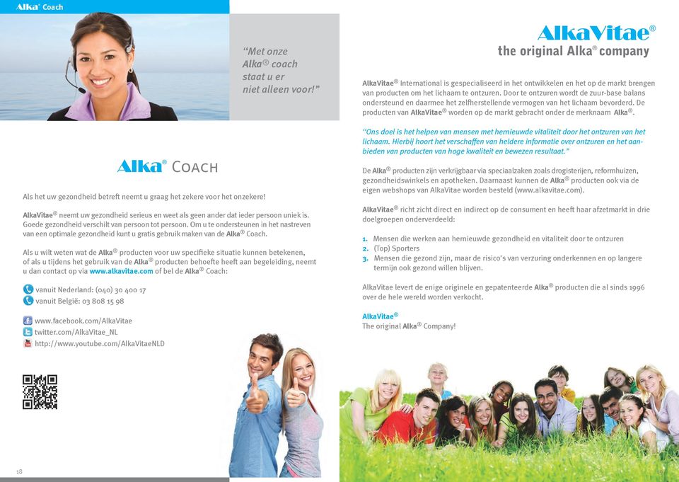 Om u te ondersteunen in het nastreven van een optimale gezondheid kunt u gratis gebruik maken van de Alka Coach.