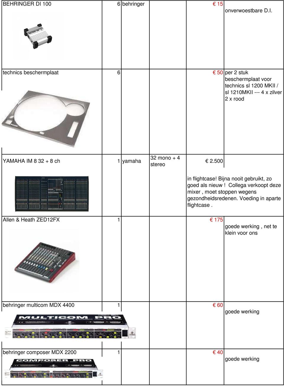 100 6 behringer 15 onverwoestbare D.I.