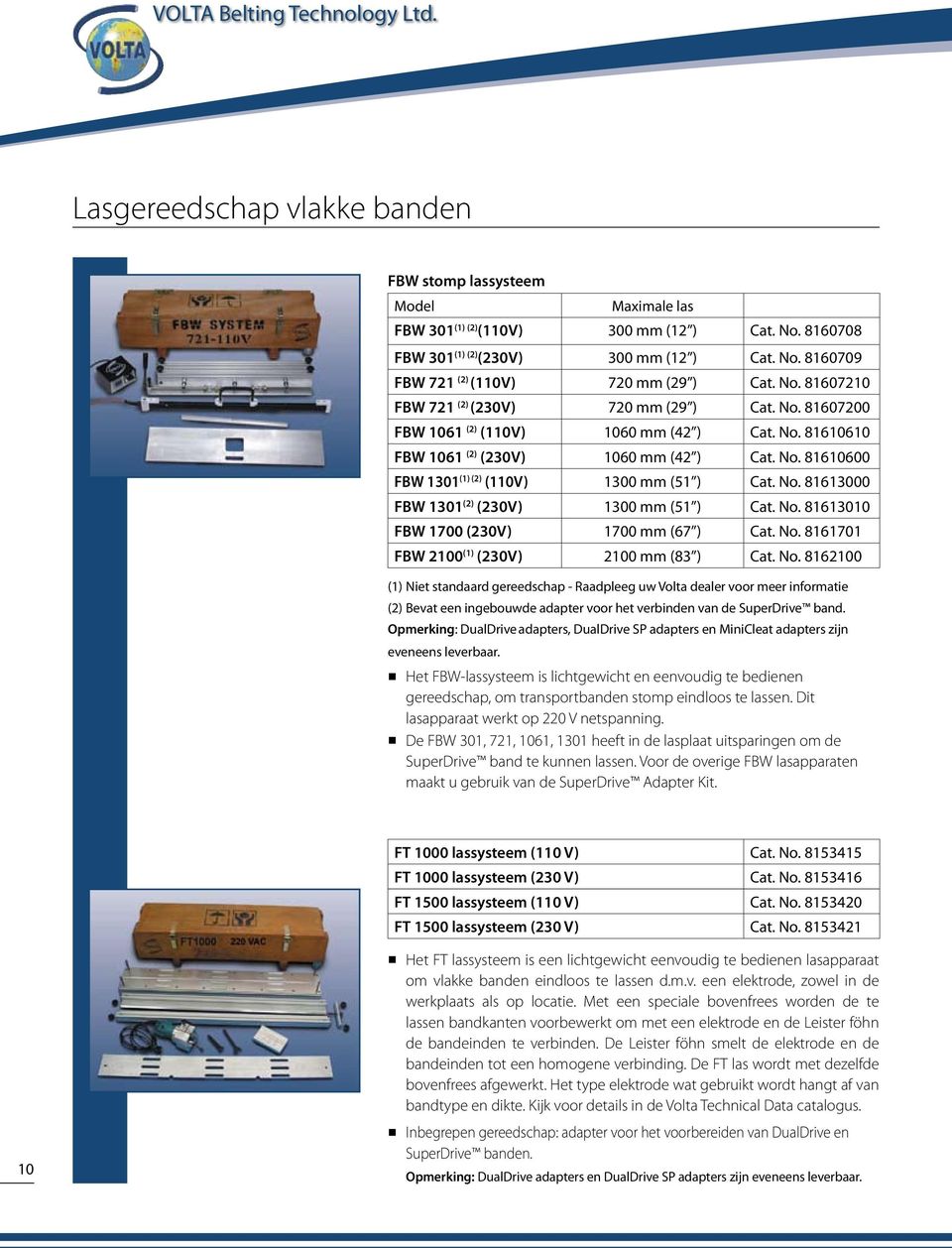 No. 81613000 FBW 1301 (2) (230V) 1300 mm (51 ) Cat. No.