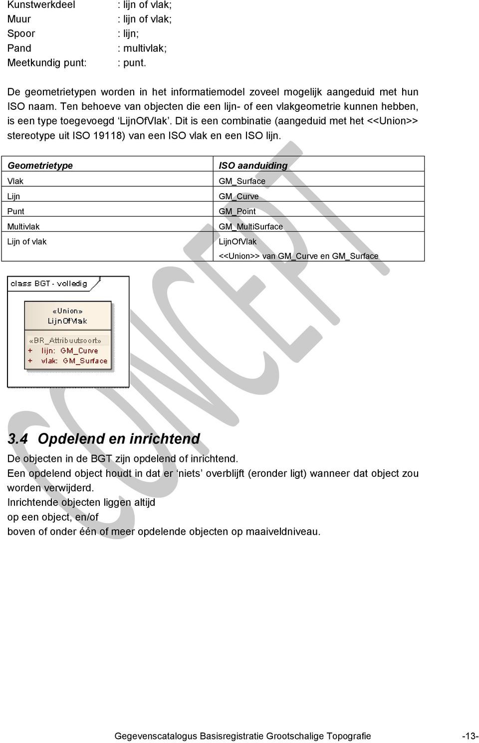 Dit is een combinatie (aangeduid met het <<Union>> stereotype uit ISO 19118) van een ISO vlak en een ISO lijn.