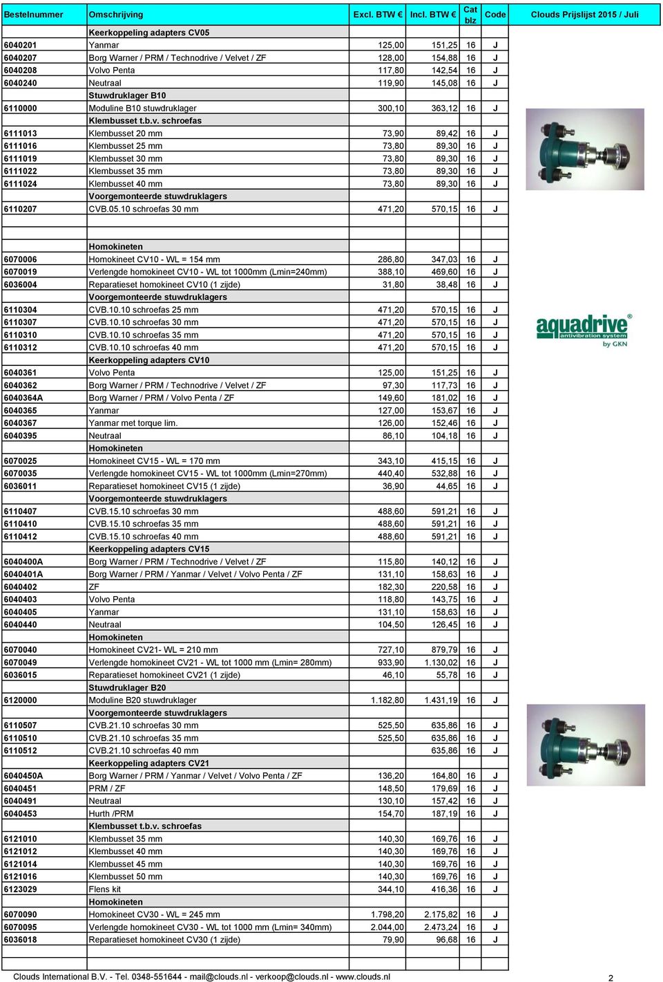 schroefas 6111013 Klembusset 20 mm 73,90 89,42 16 J 6111016 Klembusset 25 mm 73,80 89,30 16 J 6111019 Klembusset 30 mm 73,80 89,30 16 J 6111022 Klembusset 35 mm 73,80 89,30 16 J 6111024 Klembusset 40