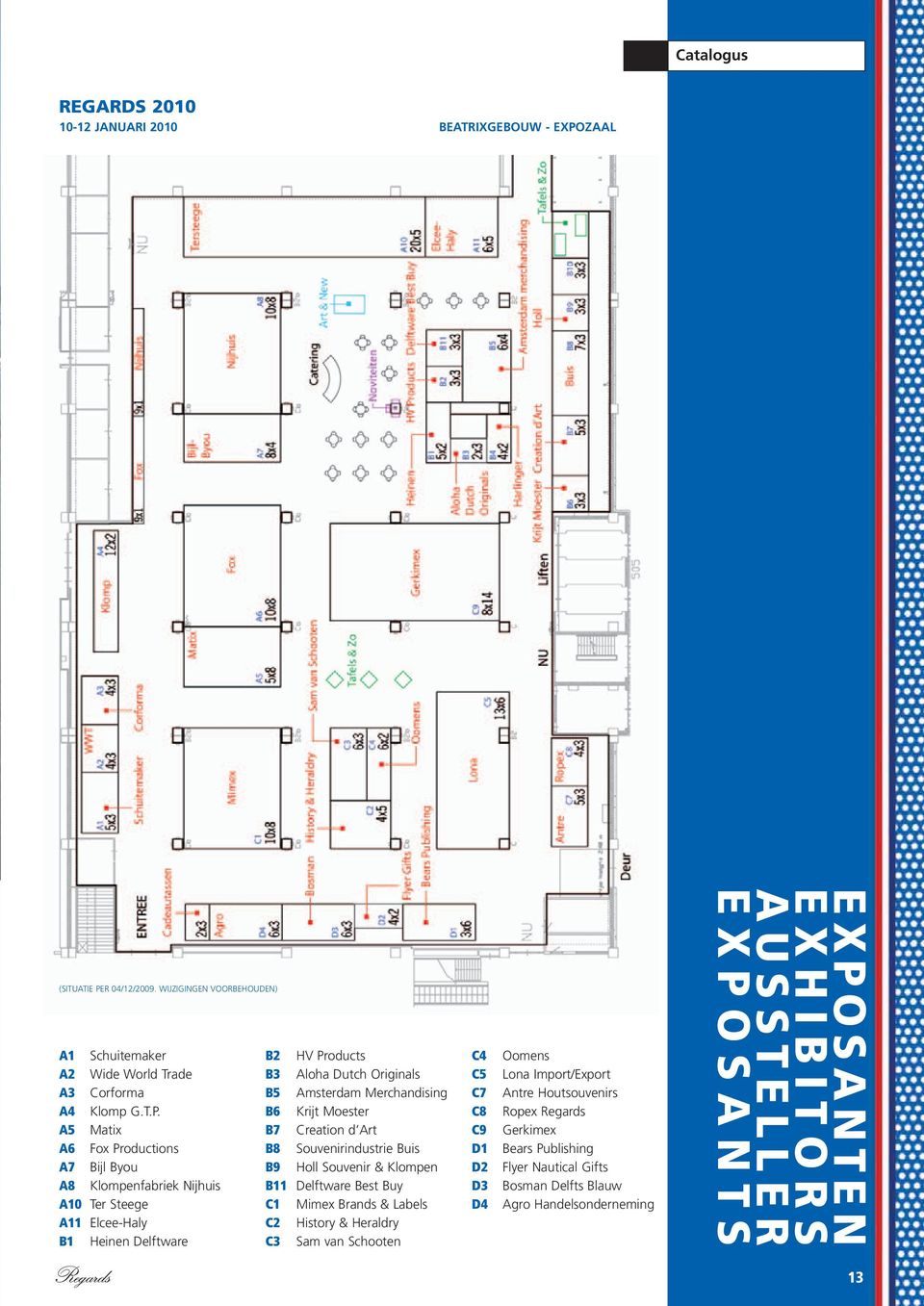 R 04/12/2009. WIJZIGINGEN VOORBEHOUDEN) A1 Schuitemaker A2 Wide World Trade A3 Corforma A4 Klomp G.T.P.