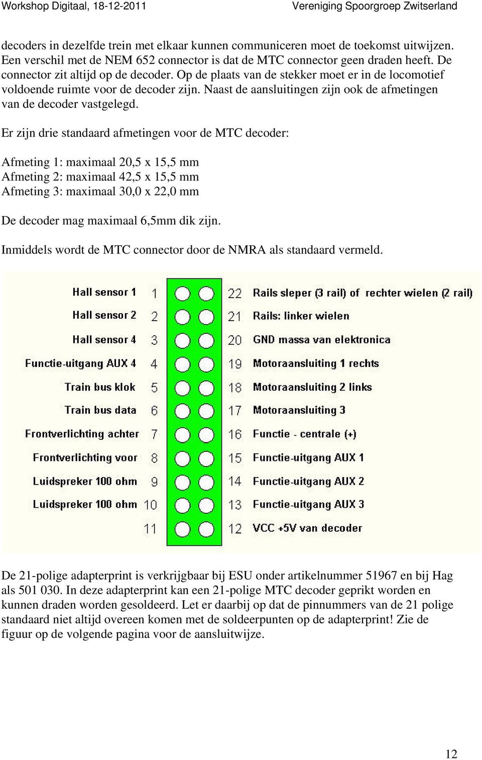 Naast de aansluitingen zijn ook de afmetingen van de decoder vastgelegd.