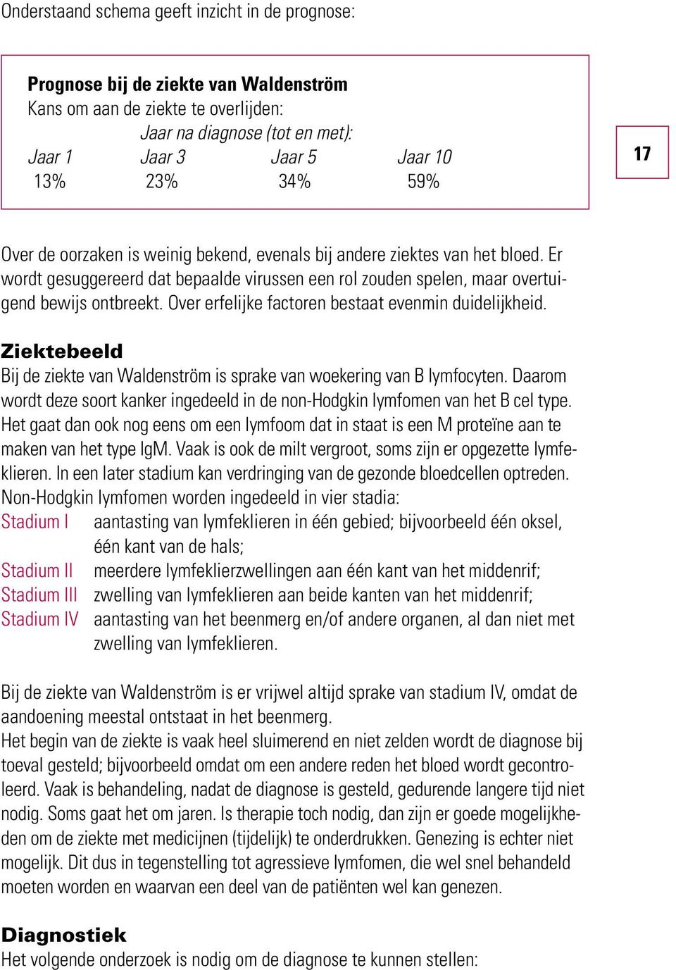 Over erfelijke factoren bestaat evenmin duidelijkheid. Ziektebeeld Bij de ziekte van Waldenström is sprake van woekering van B lymfocyten.