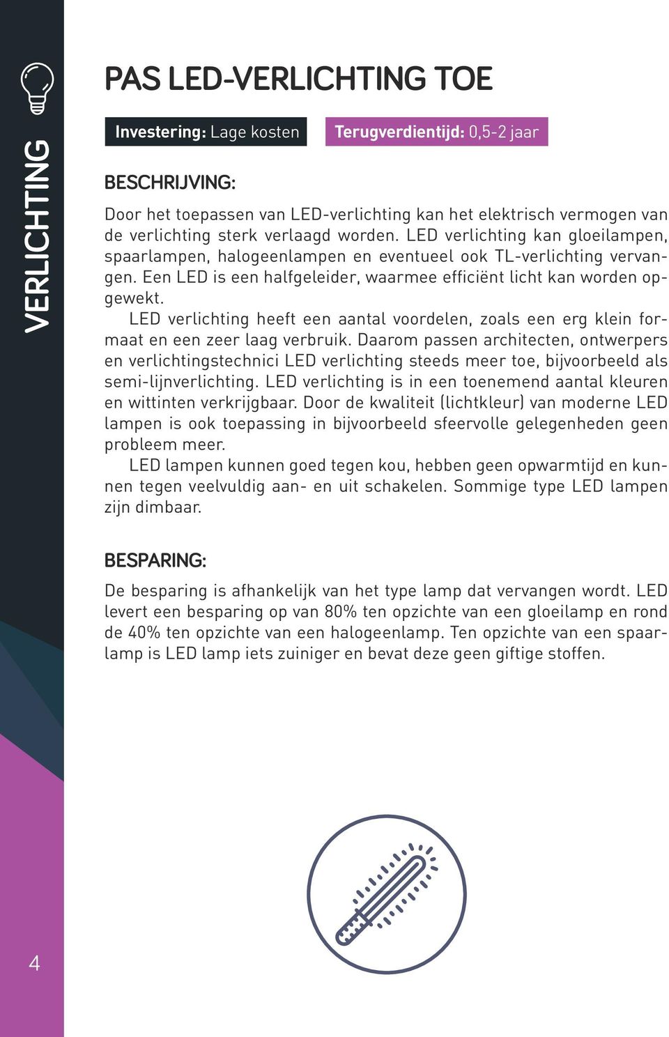 LED verlichting heeft een aantal voordelen, zoals een erg klein formaat en een zeer laag verbruik.