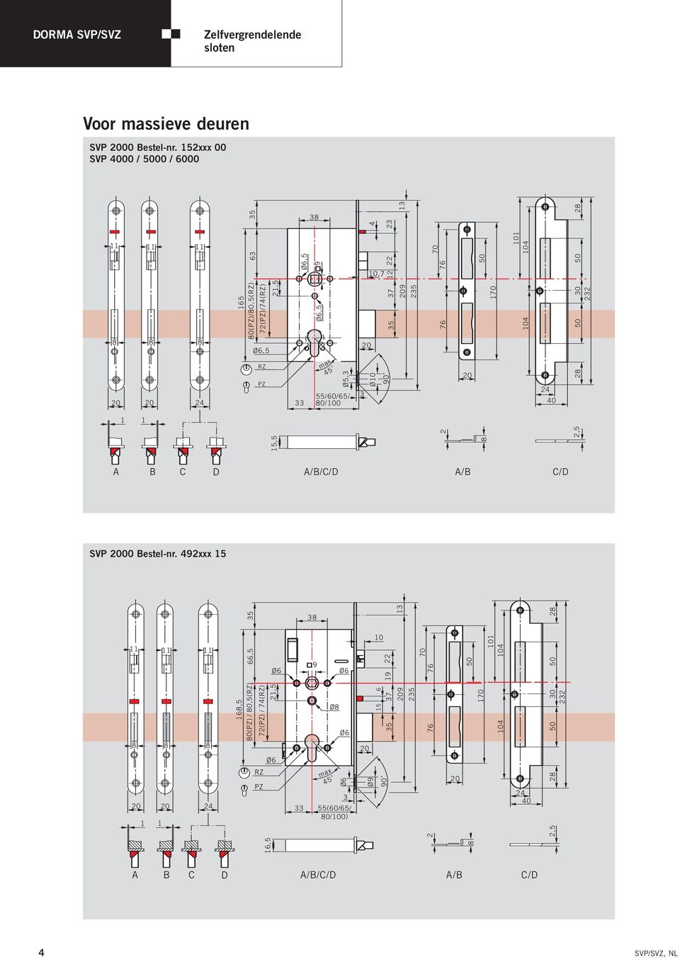 20 10,7 Ø10 12 90 35 37 209 13 235 1 1 15,5 70 76 76 20 50 170 101 104 104 24 40 8 28 50 30 50 28 232 2 2,5 A B C D A/B/C/D A/B C/D SVP 2000 Bestel-nr.