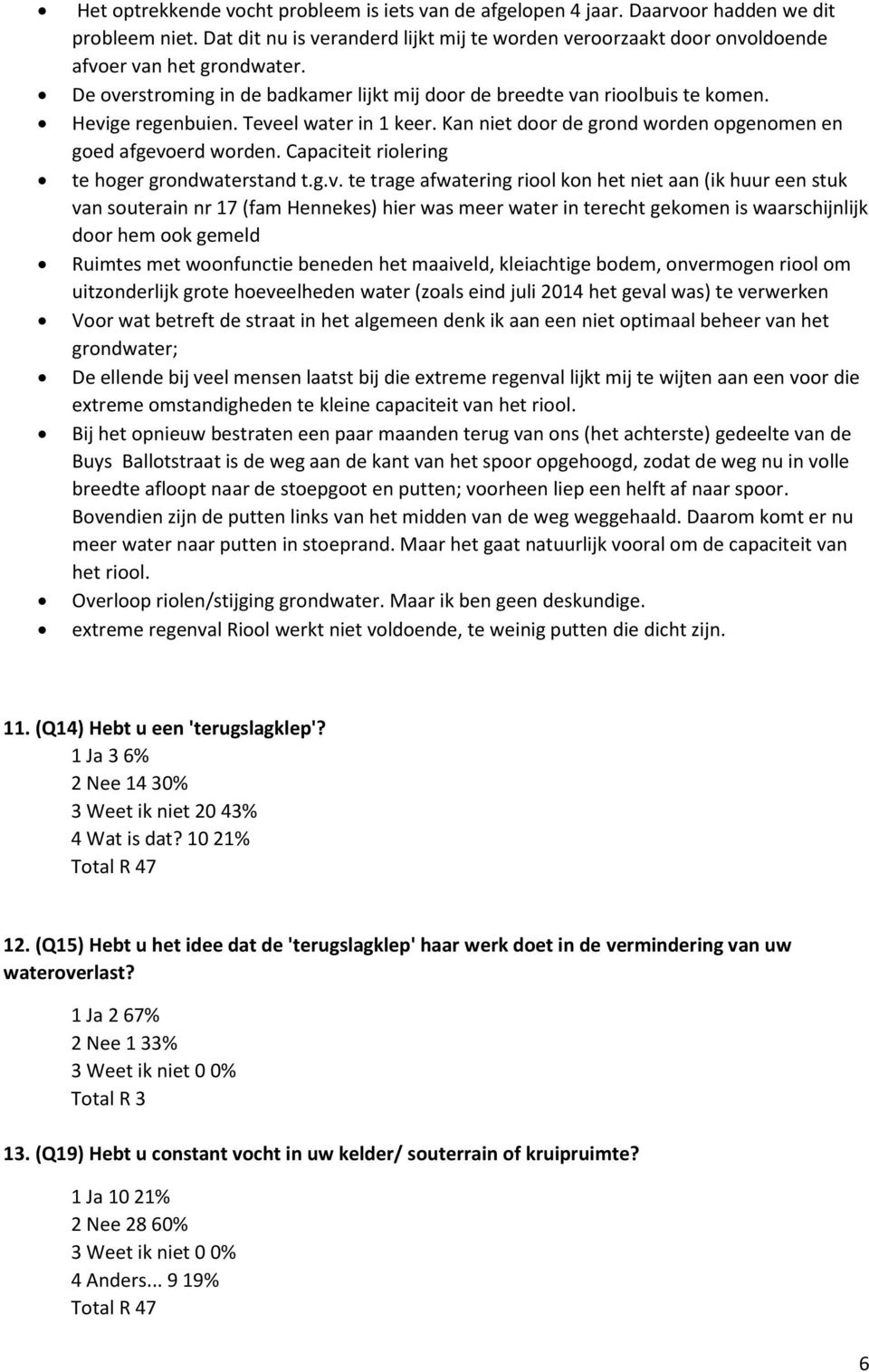 Teveel water in 1 keer. Kan niet door de grond worden opgenomen en goed afgevoerd worden. Capaciteit riolering te hoger grondwaterstand t.g.v. te trage afwatering riool kon het niet aan (ik huur een