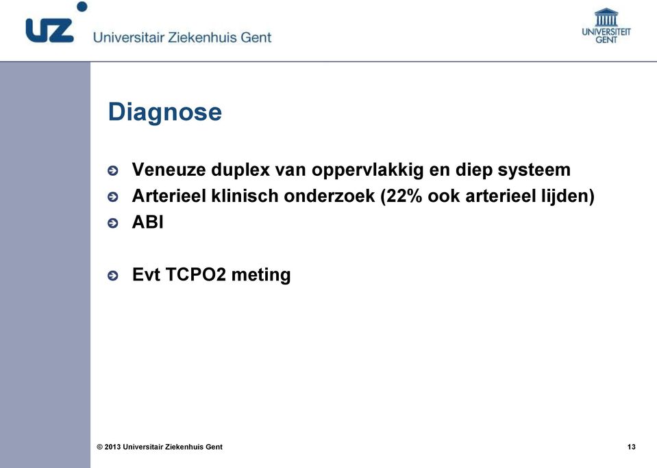 Arterieel klinisch onderzoek (22%