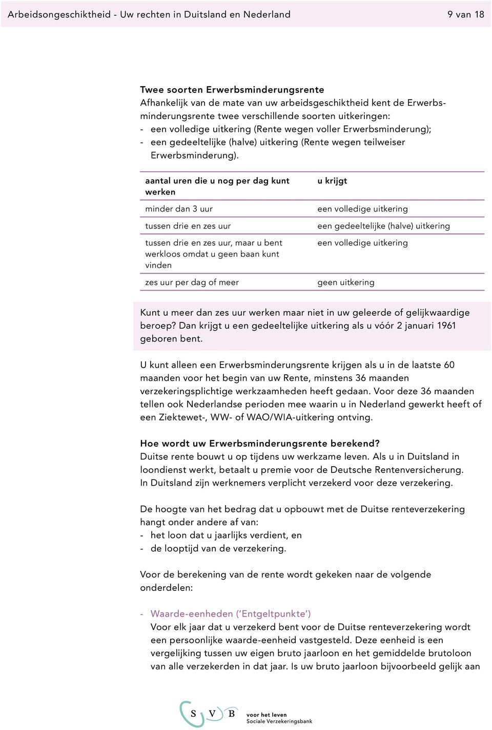 aantal uren die u nog per dag kunt werken minder dan 3 uur tussen drie en zes uur tussen drie en zes uur, maar u bent werkloos omdat u geen baan kunt vinden zes uur per dag of meer u krijgt een