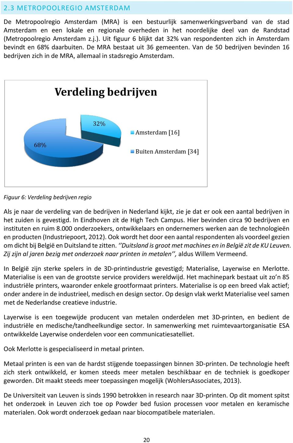 Van de 50 bedrijven bevinden 16 bedrijven zich in de MRA, allemaal in stadsregio Amsterdam.