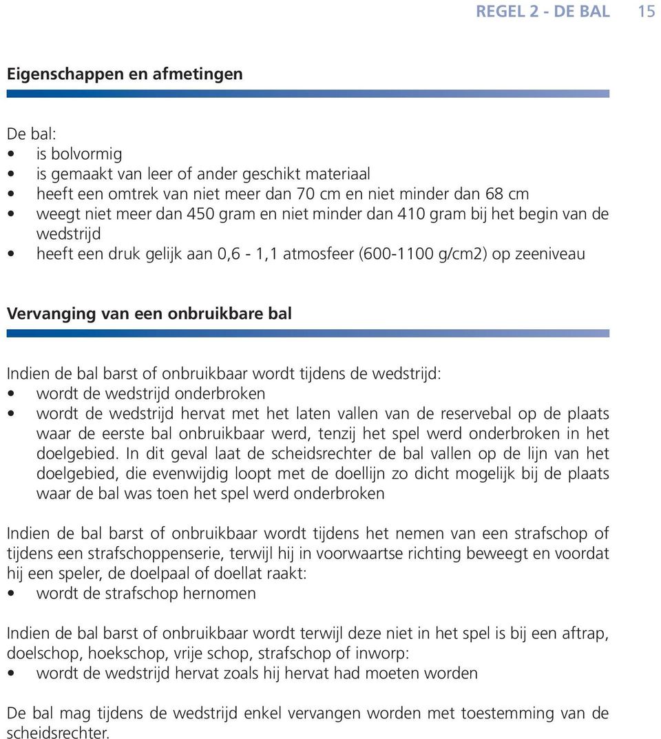 In dit geval laat de scheidsrechter de bal vallen op de lijn van het doelgebied, die evenwijdig loopt met de doellijn zo dicht mogelijk bij de plaats waar de bal was toen het spel werd onderbroken